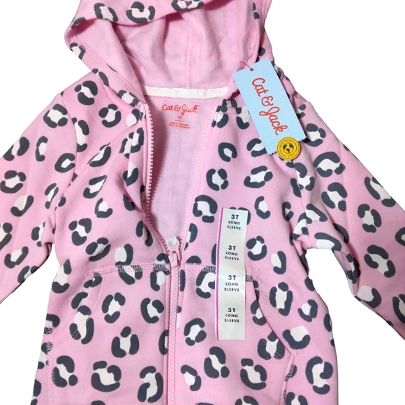Cat & Jack 3T Jacket (NWT) Fun Pink Animal Print - Picture 2 of 4